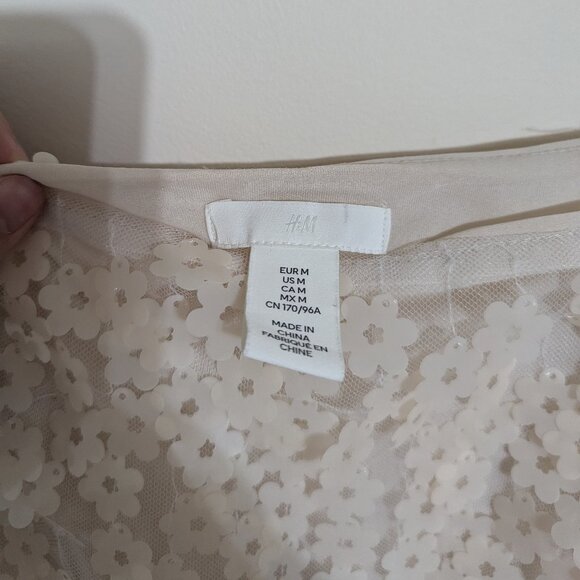 H&M Flower Shaped Sequin Embellished Slip Dress - Picture 3 of 4
